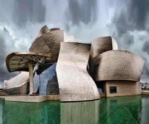 Puzzle Guggenheim Μπιλμπάο, Μουσείο Σύγχρονης Τέχνης στο Μπιλμπάο, Χώρα των Βάσκων, στην Ισπανία. Frank Gehry έργου
